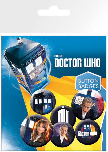 Plackový set Doctor Who - New, 4 x 25mm + 2 x 38mm cm
