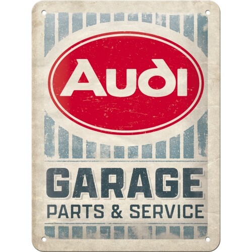 Plechová cedule Audi - Garage Parts & Service, ( x cm)