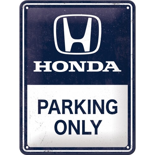 Plechová cedule Honda - Parking Only, (15 x 20 cm)