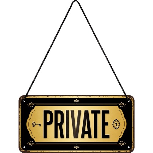 Plechová ceduľa Private