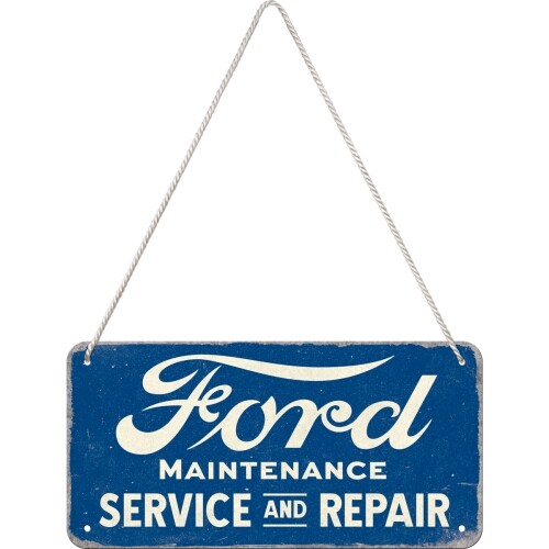Plechová cedule Ford - Service & Repair, (20 x 10 cm)