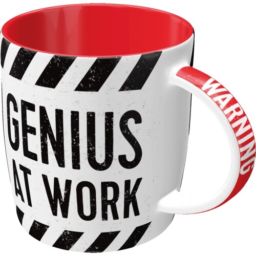 Hrnek Warning! Genius at Work, 0,33 l l