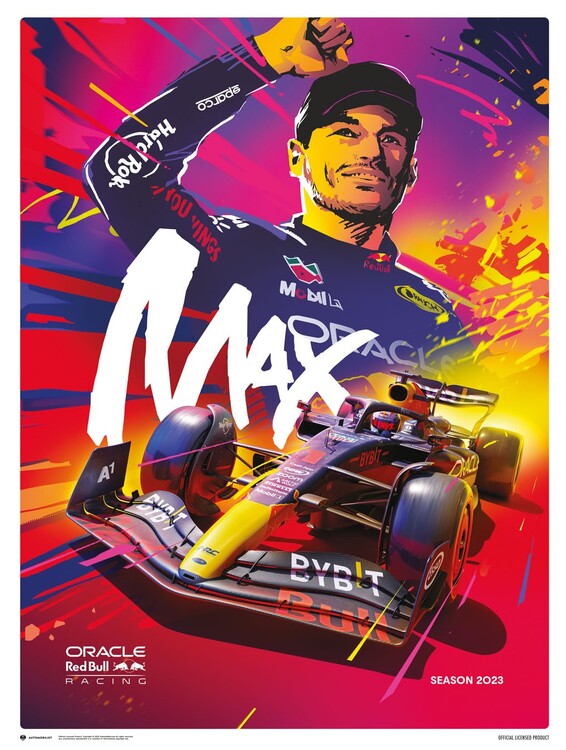 Kunstdruk Max Verstappen - 2023