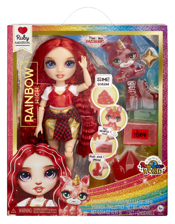 Muñeca Rainbow High Doll with Animal Ruby Anderson Tips for