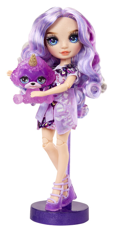 Rainbow High - Doll with Animal- Violet Willow, 28 cm