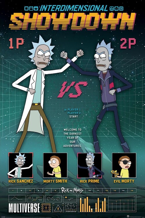 Plakát, Obraz - Rick and Morty - Showdown, 61x91.5 cm