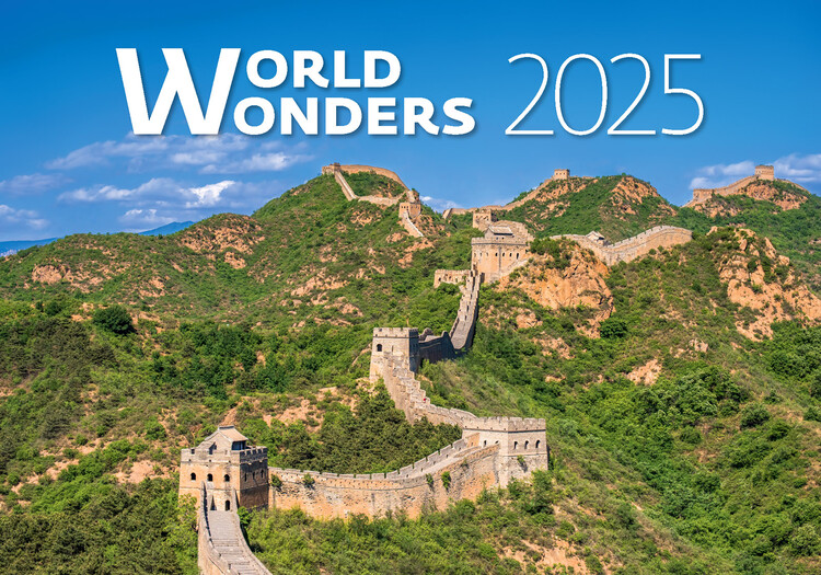 Kalendář 2025 World Wonders, 45 x 31,5 cm