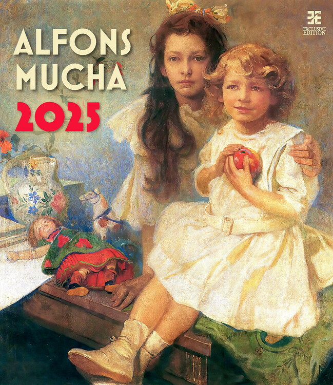 Kalendář 2025 Alfons Mucha Exclusive, 45 x 52 cm