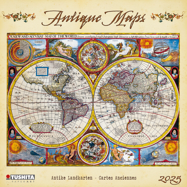 Naptár 2027 Antique Maps