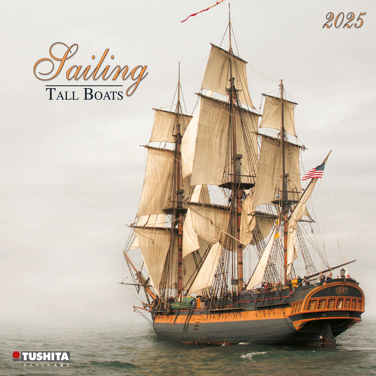 Kalendář 2025 Sailing tall Boats, 30 x 30 cm