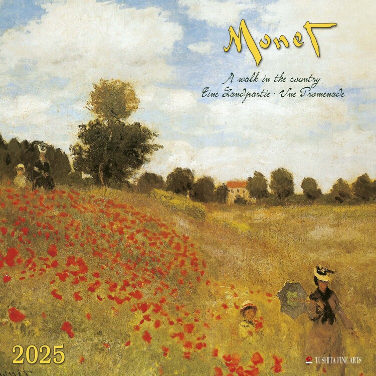 Kalendář 2025 Claude Monet - A Walk in the Country, 30 x 30 cm