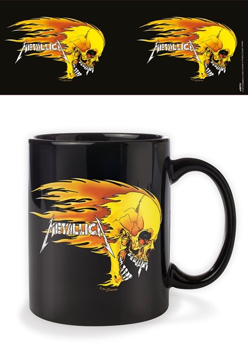 Tazza Metallica - Flaming Skull