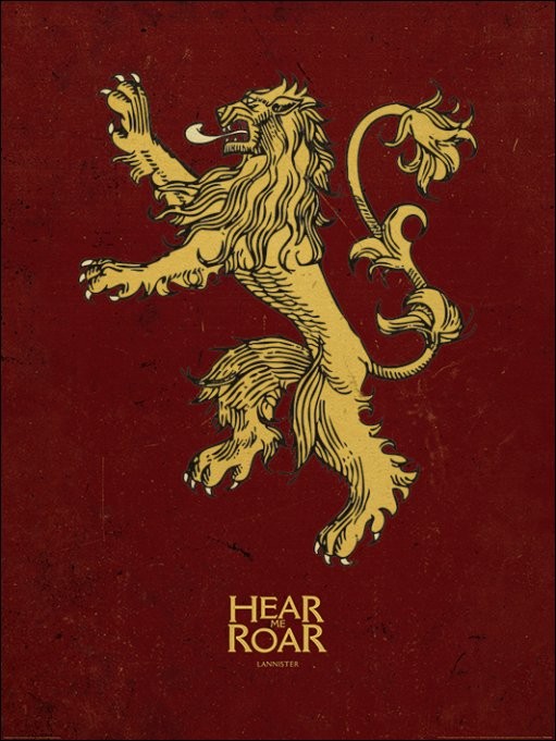 Kunstdruk Game of Thrones - Lannister