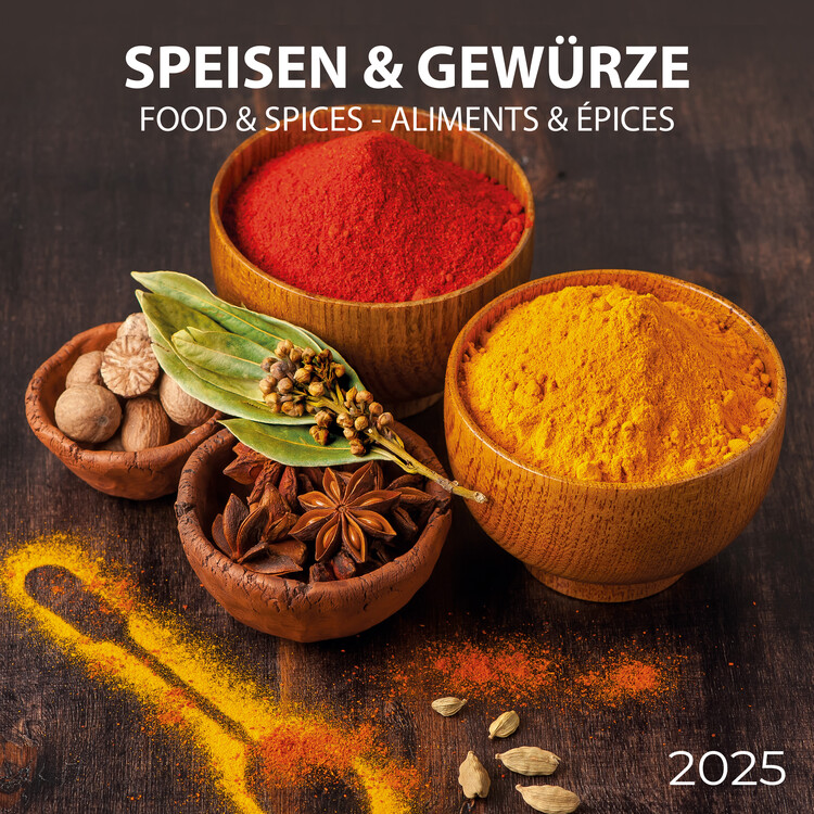 Kalendář 2025 Food & Spices, 30 x 30 cm