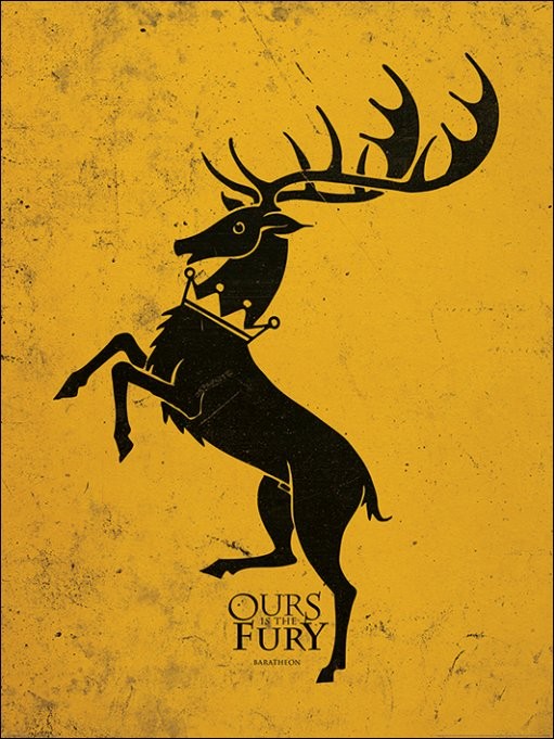 Kunstdruk Game of Thrones - Baratheon