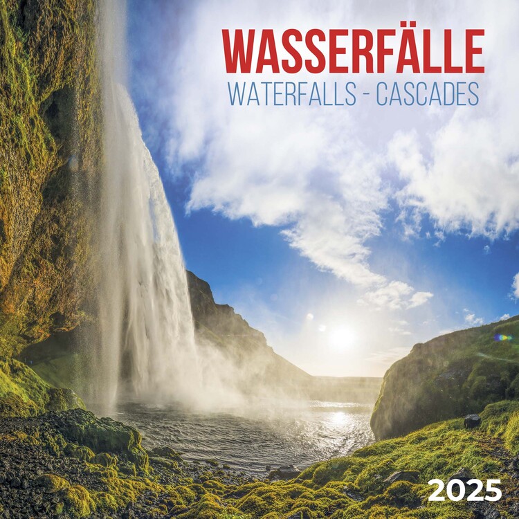 Kalendář 2025 Waterfalls, 30 x 30 cm