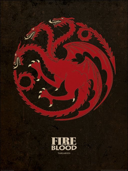 Kunstdruk Game of Thrones - Targaryen