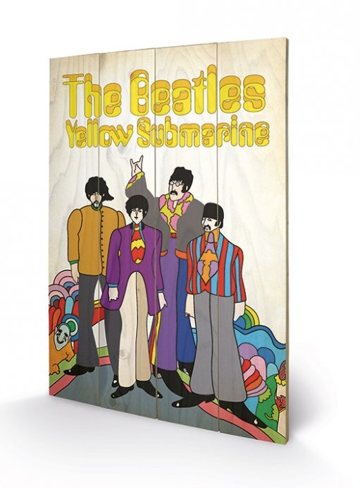 Poster su legno The Beatles - Yellow Submarine Band