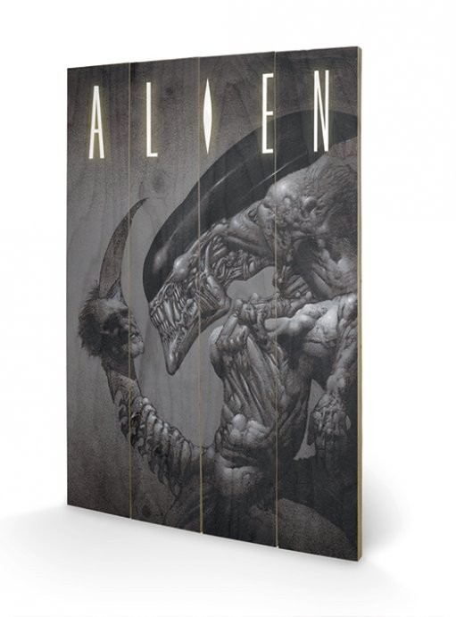 Poster su legno Alien - Head on Tail