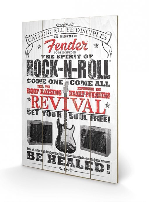 Poster su legno Fender - The Spirit of Rock n' Roll