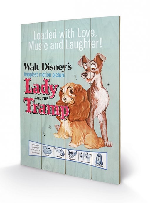 Poster su legno Lilli e il vagabondo - Love, Music and Laughter