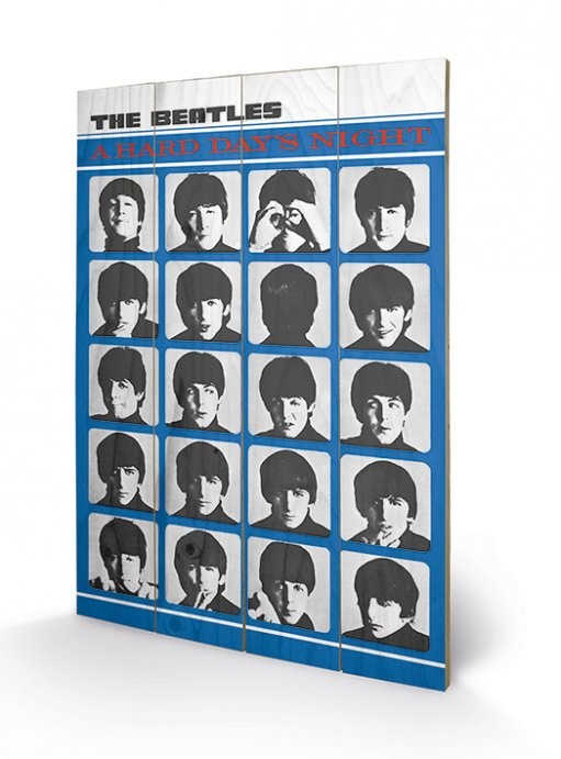 Poster su legno The Beatles - A Hard Day's Night