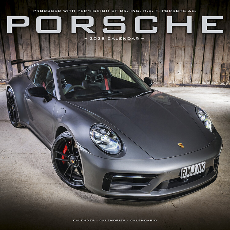 Kalendář 2025 Porsche, 30,5 x 30,5 (30,5 x 61) cm