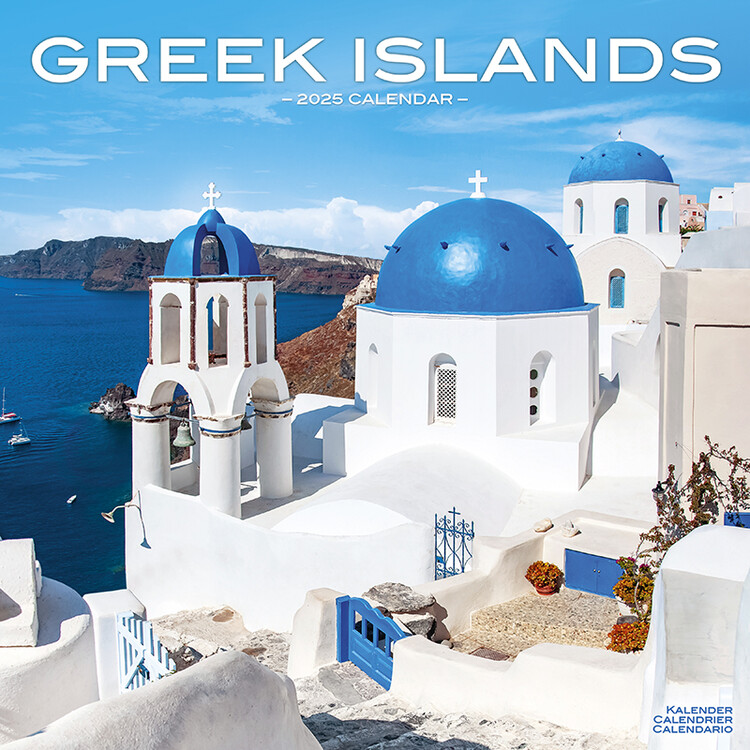 Kalendář 2025 Greek Islands, 30,5 x 30,5 (30,5 x 61) cm