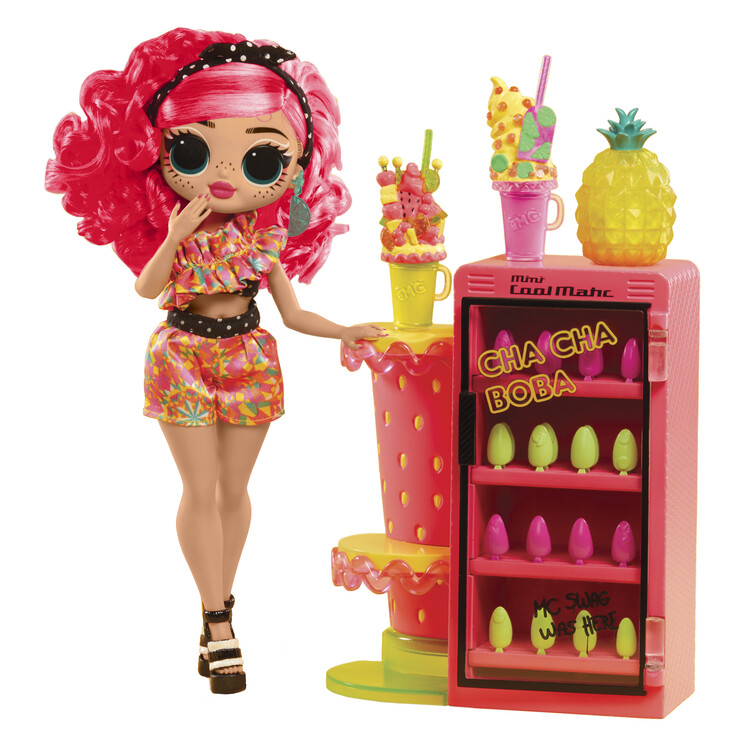 L.O.L. Surprise - OMG Nail Studio with Doll - Pinky Pops Fruit Shop, 25 cm