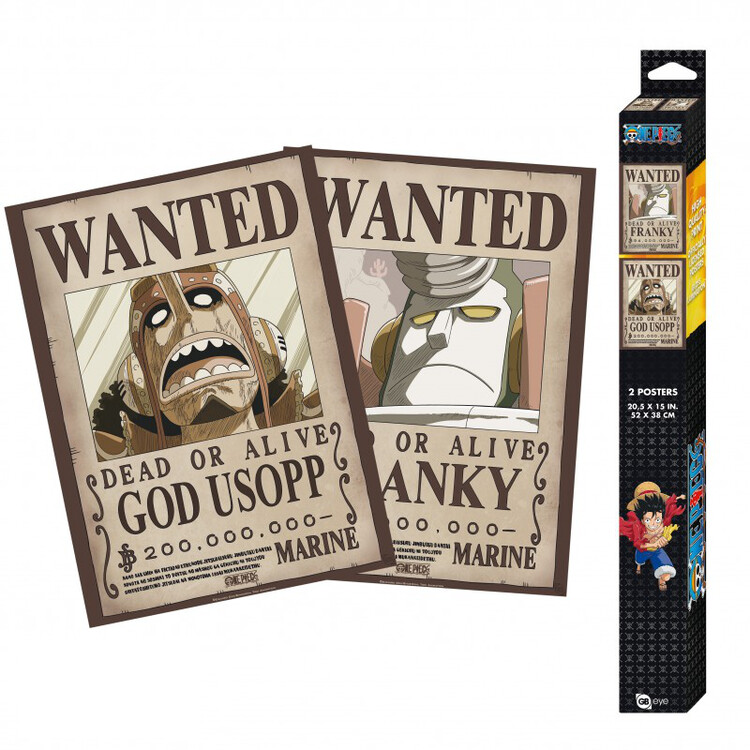 Dárkový set One Piece - Usopp & Franky, (2x) 38 x 52 cm
