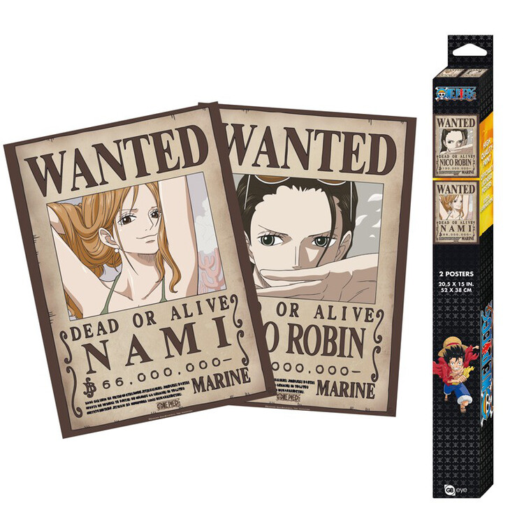 Dárkový set One Piece - Nami & Robin, (2x) 38 x 52 cm