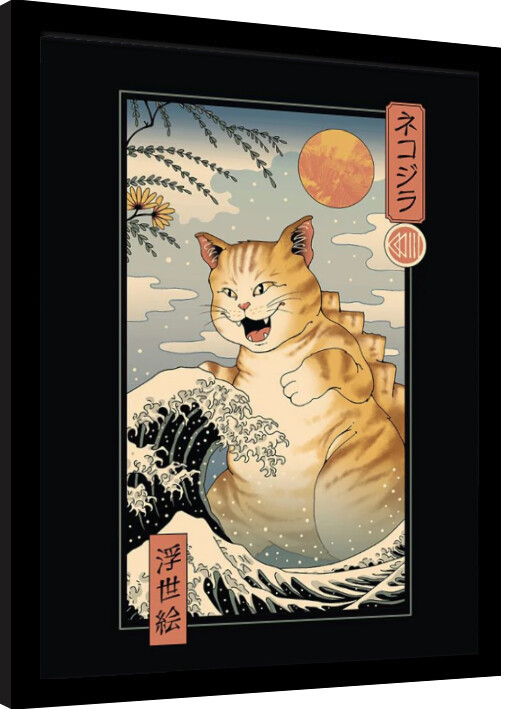 Poster incorniciato Vincent Trinidad - Catzilla Ukiyoe
