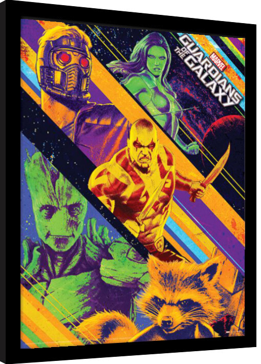 Poster incorniciato Guardians of the Galaxy - Character Collage
