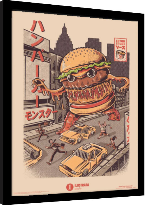 Gerahmte Poster Ilustrata - Burgerzilla