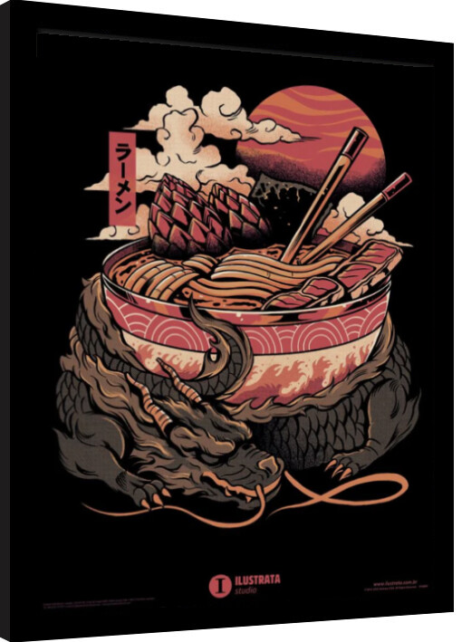 Poster înrămat Ilustrata - Dragons Ramen