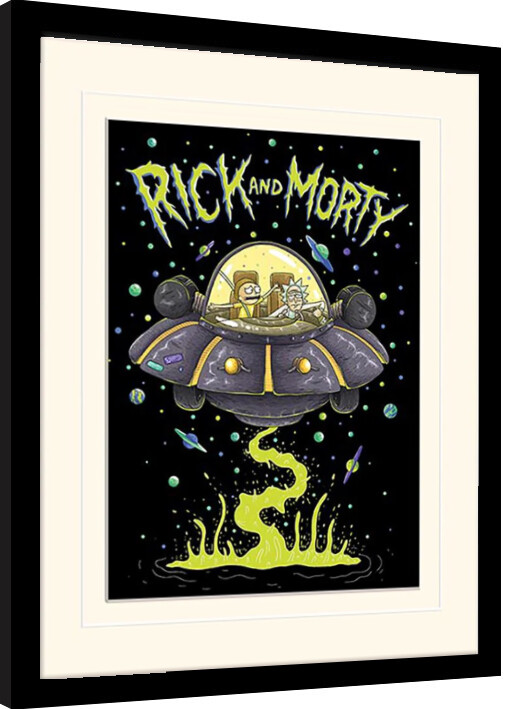 Poster incorniciato Rick and Morty - UFO