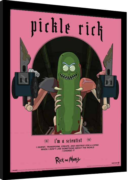 Ingelijste poster Rick and Morty - Classrickal Pickle Rick