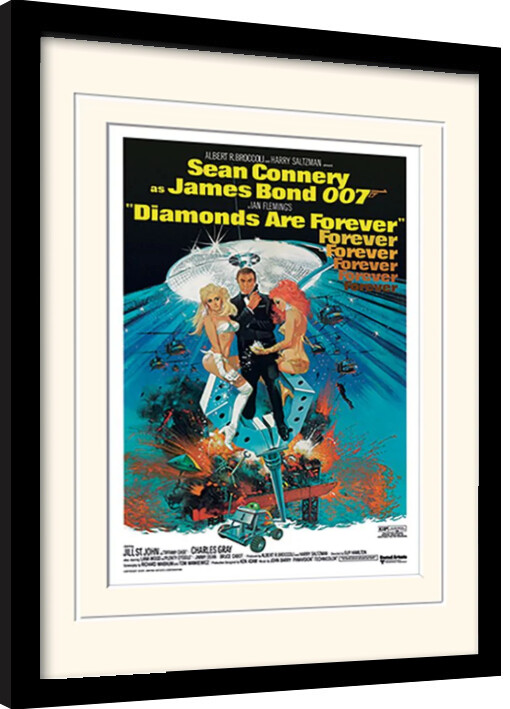 Gerahmte Poster James Bond - Diamods Are Forever 2