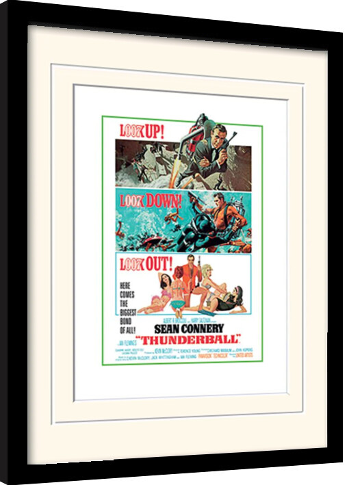 Ingelijste poster James Bond - Thunderball Look Out