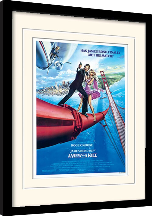 Inramad poster James Bond - A View To A Kill