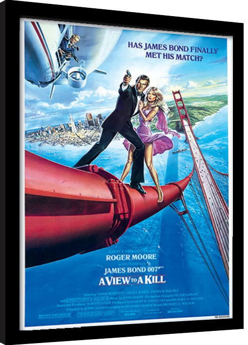 Innrammet plakat James Bond - A View To A Kill