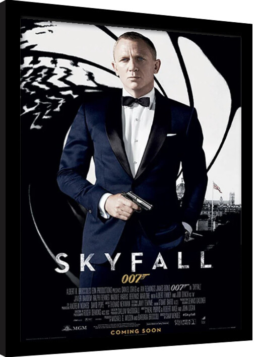 Zarámovaný plagát James Bond - Skyfall