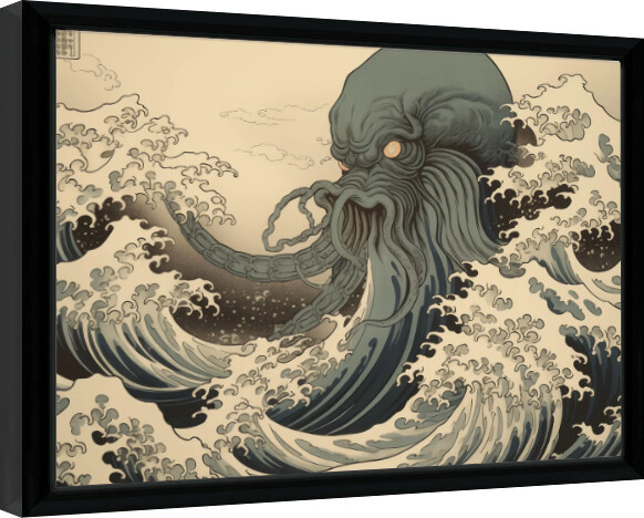 Gerahmte Poster Wave Collection - Cthulhu Wave