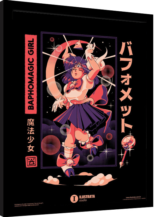 Ingelijste poster Ilustrata - Baphomet Girl