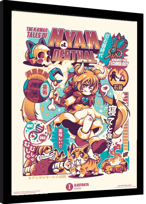 Framed Poster Ilustrata - Nyanderthal
