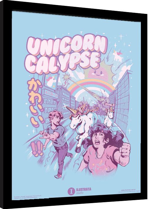 Gerahmte Poster Ilustrata - Unicorncalypse