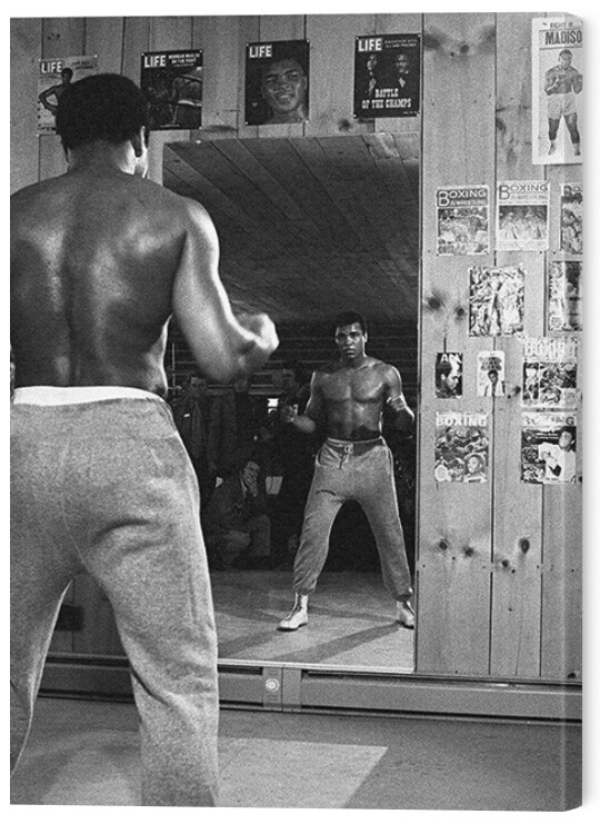 Obraz na plátně Muhammad Ali - Mirror, - 60x80 cm
