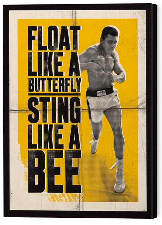 Obraz na plátně Muhammad Ali - Float Like a Butterfly, - 60x80 cm