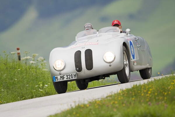 Plakát, Obraz - BMW 328 Berlin-Rome constructed in 1941, Ennstal Classic 2008, Austria, Europe, 40 × 26.7 cm