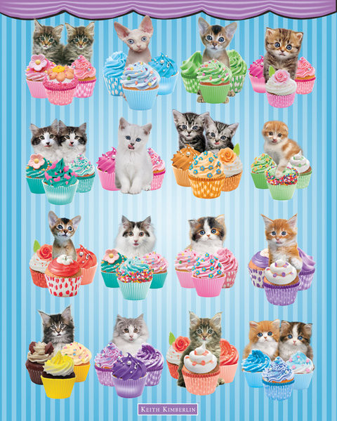 Poster Keith Kimberlin - Kittens Cupcakes